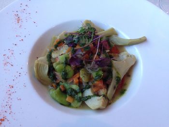 Close-up of served food