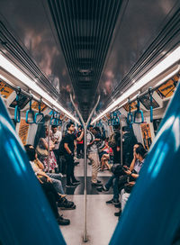 Group of people in train