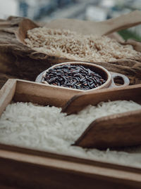 Close-up of food on table