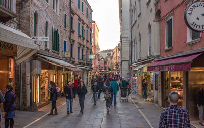 People walking on street