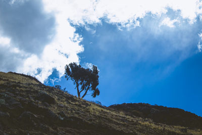 Low angle view of mountain against sky