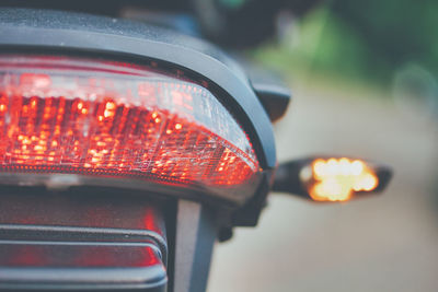 Close-up part of motorcycle