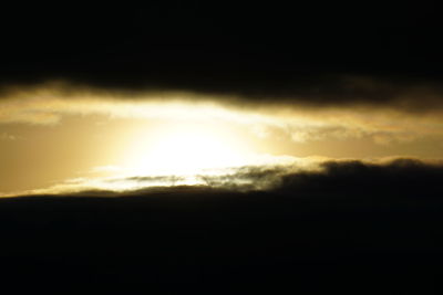 Low angle view of cloudy sky during sunset