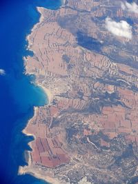 Aerial view of a desert