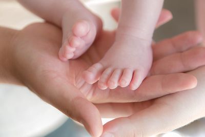 Close-up of baby feet