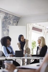 Businesswomen at meeting