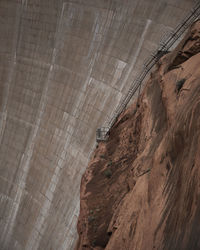 High angle view of dam on road