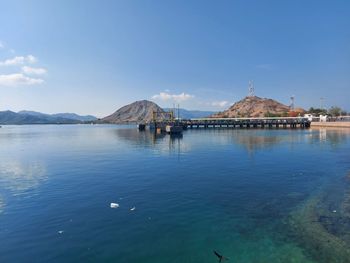 The beauty of a small island in the middle of a blue sea. pototano, nusa tenggara barat , indonesia 