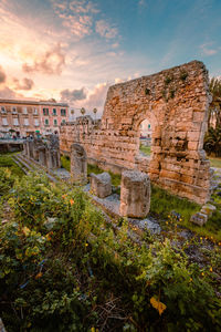 Old ruins against sky