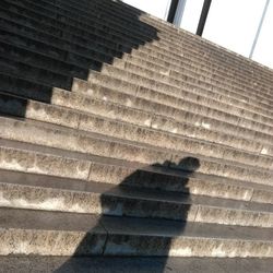 Low angle view of staircase in building