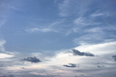 Low angle view of clouds in sky