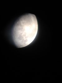 Low angle view of moon in sky