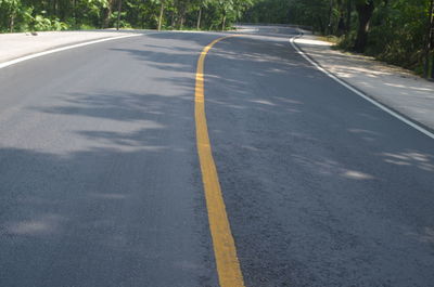 High angle view of road marking