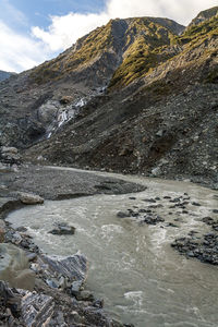 Scenic view of mountain against sky