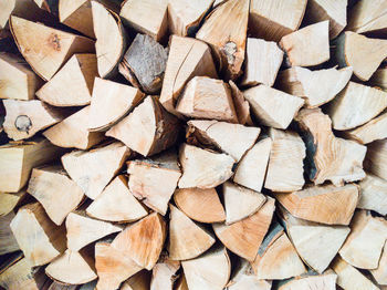 Full frame shot of logs