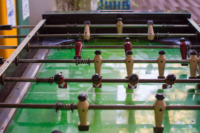 High angle view of fussball