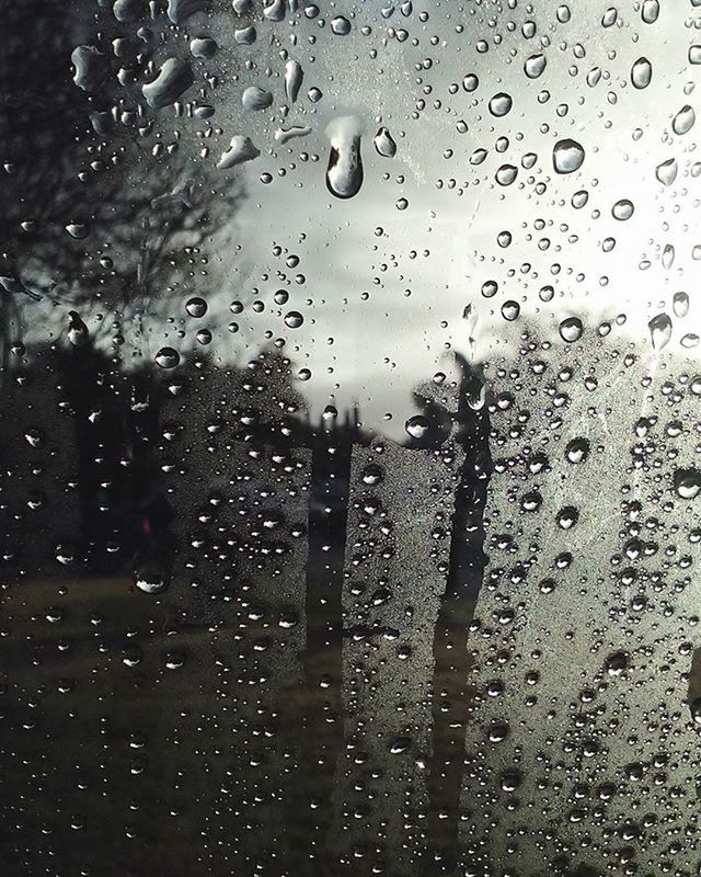 drop, wet, window, rain, transparent, glass - material, indoors, water, raindrop, weather, season, glass, sky, car, full frame, focus on foreground, backgrounds, transportation, vehicle interior, monsoon