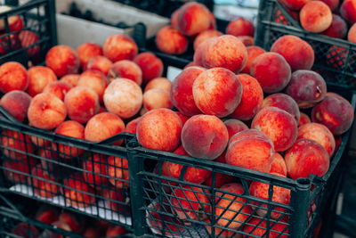 Close-up of apples in market