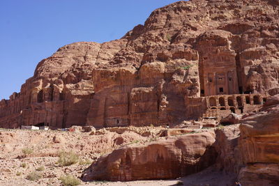 View of old ruins against clear sky