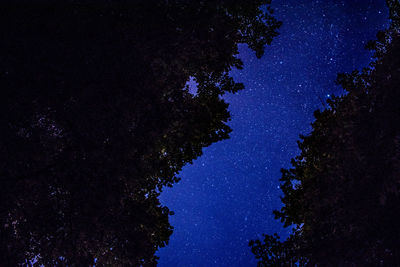 Low angle view of star field against star field