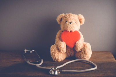 Close-up of stuffed toy on table