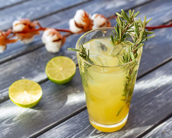 Close-up of drink on table