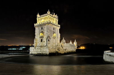 Belem tower at night