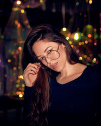 Close-up portrait of young woman