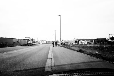 View of road against clear sky