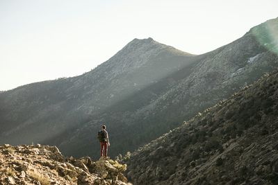 Man standing on mountain