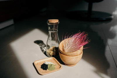 Close-up of food on table