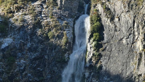 Scenic view of waterfall