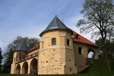 Low angle view of built structure against sky