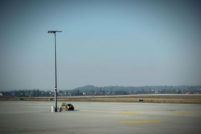View of train against clear sky