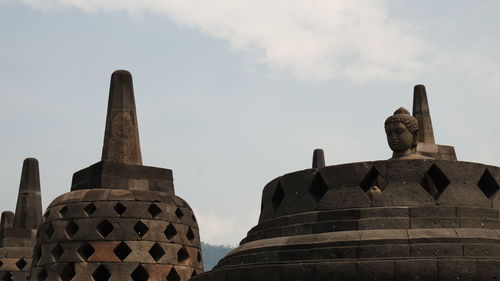 Low angle view of temple against sky