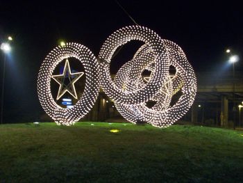 Close-up of illuminated lights