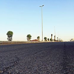 View of road against clear sky