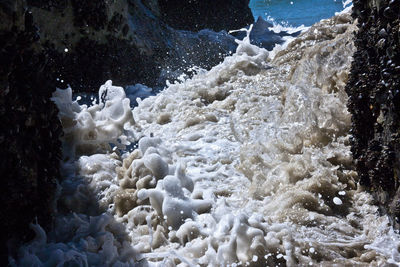 Scenic view of sea during winter