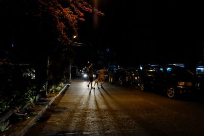 City street at night