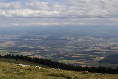 Aerial view of landscape against sky