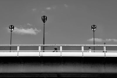 Low angle view of bridge against sky