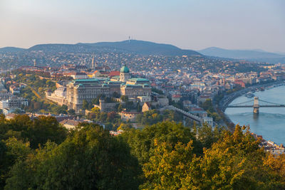 Hungarian buda castle with budapest city, hungary