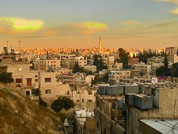 Townscape at sunset