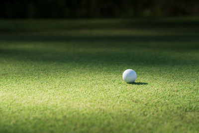 Ball on golf course