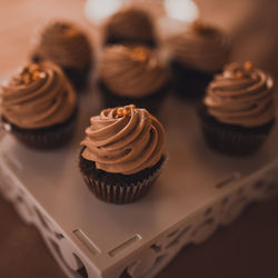 Close-up of cupcakes