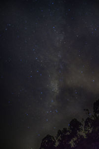 Scenic view of landscape against sky at night