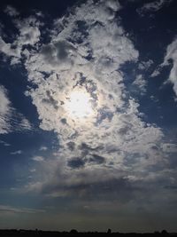 Low angle view of cloudy sky