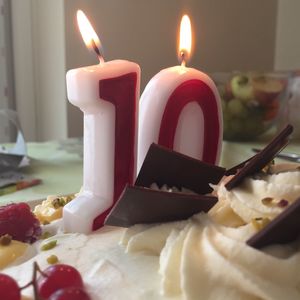 Close-up of cake on table