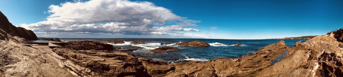 Panoramic view of sea against sky