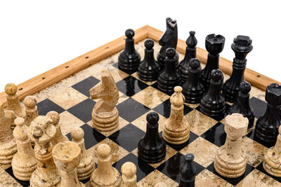 Close-up of food on white background